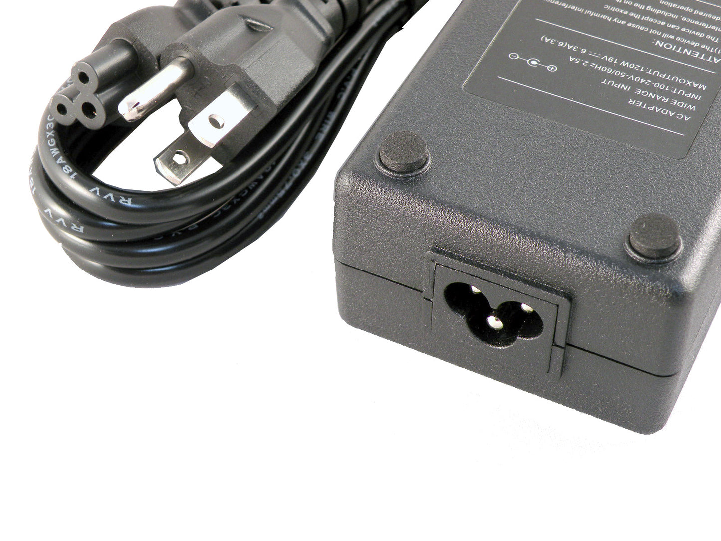 3-prong AC power cord plug