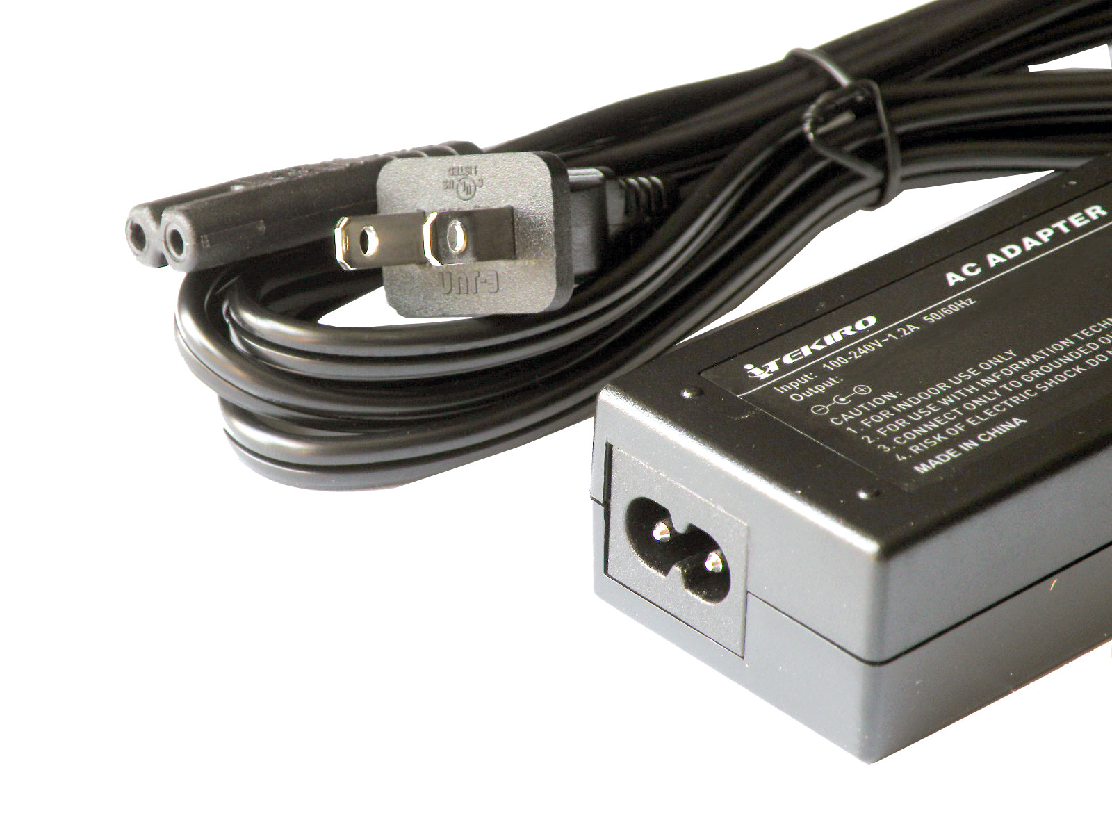 2-prong AC power cord plug