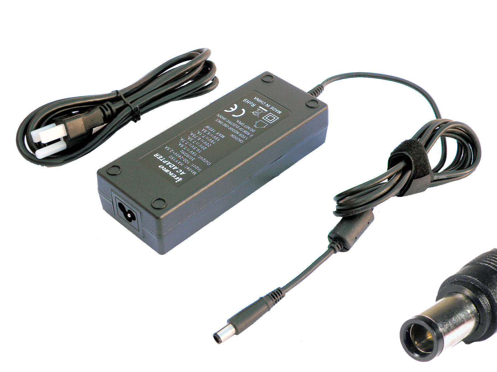 Picture of the adapter with its DC plug tip