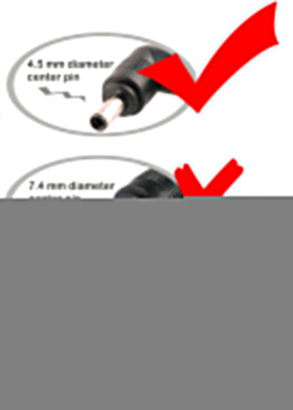 Tip comparison of the adapter DC plugs